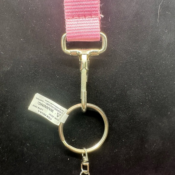 TWO Breast Cancer Awareness Grosgrain Ribbon Lanyard - PINK FIND A CURE - Picture 4 of 5